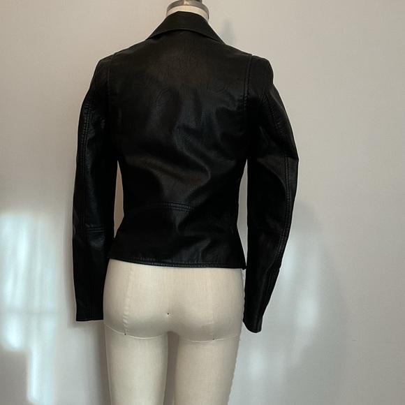 BlankNYC Black Moto Semi fitted Vegan Leather Jacket - Picture 7 of 14